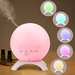 STRONKER 350ml Globe Aromatherapy Essential Oil Diffuser 15 Color LED Lights Changing Ultrasonic Portable Aroma Diffuser Humidifier Mini Cool Mist Air Purifier up to 10 Hours Waterless Auto Shut-off