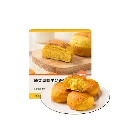 【中国直邮】蔬菜风味牛奶面包 胡萝卜味-360克