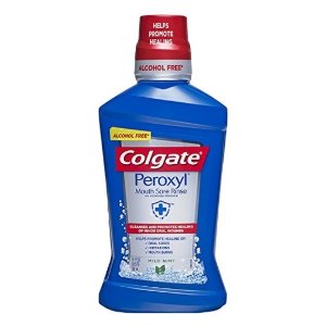 Colgate Peroxyl Mouth Sore Rinse, Mild Mint - 500mL, 16.9 fluid ounce