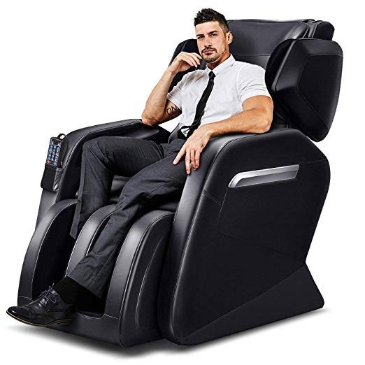Tinycooper Massage Chairs by Ootori, Zero Gravity Massage Chair, Full Body Massage Chair with Lower-Back Heating and Foot Roller Black