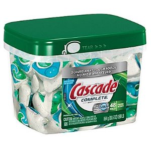 Cascade Complete All-in-1 Action Pacs Dishwasher Detergent (48/Pack) @ Staples