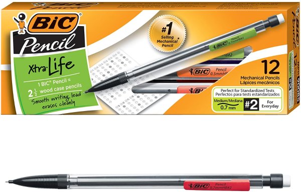 Xtra-Life 透明笔管自动铅笔 0.7mm 12支