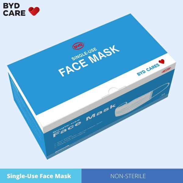 BYD Class 1 Medical Mask, Pack of 50