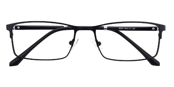 Lyndon Rectangle Black Eyeglasses