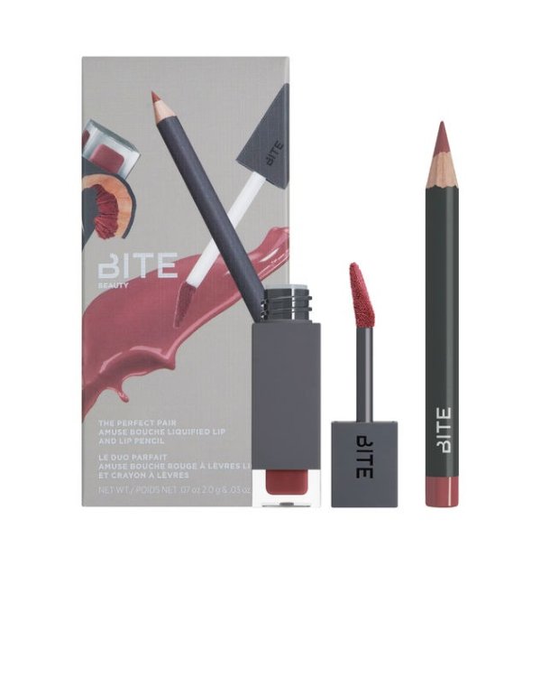 Bite Beauty - The Perfect Pair - Mini Amuse Bouche Liquified Lipstick and Mini Lip Pencil (Red)
