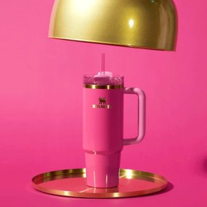 5/7 at 12 PMComing Soon: Stanley 30 oz Quencher fave in shades of pink with a gold wink