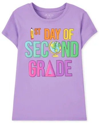 女孩 二年级开学T恤