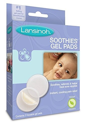 Soothies Gel Pads for Breastfeeding, 2 Count, Soothing Relief for Moms With Cracked and Sore Nipples