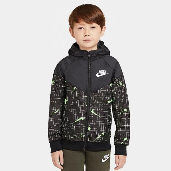 Kids' Nike Sportswear Allover Print Swoosh Windbreaker Jacket