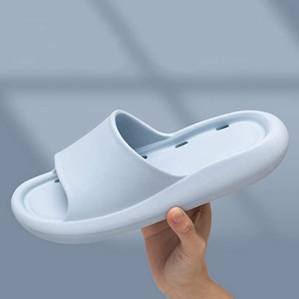 Slippers for Women and Men Quick Drying Bathroom Sandals Open Toe Soft Slippers, Thick Non-Slip Shower Slippers Spa Bath Pool Gym House Sandals for Indoor & Outdoor