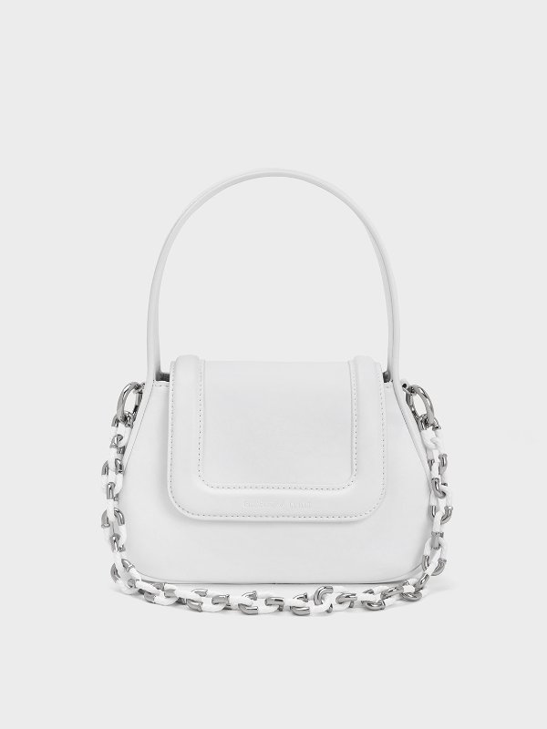 Shiloh Top Handle Bag - White