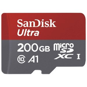 Sandisk Ultra 200GB Micro SDXC UHS-I Card with Adapter - 100MB/s U1 A1 - SDSQUAR-200G-GN6MA