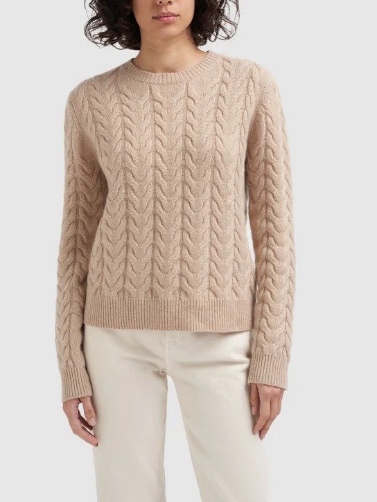 Odessa cable knit cashmere sweater