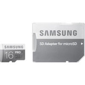 Samsung PRO 16GB MicroSDHC with Adapter Up to 90MB/s Class 10 Memory Card