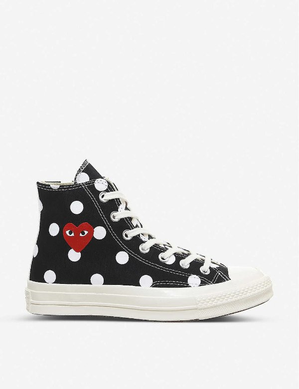 PLAY x Converse 70s spotted canvas high-top trainers