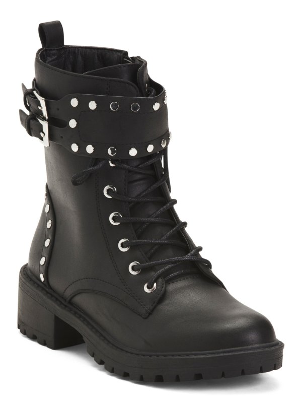 Studded Combat Boots