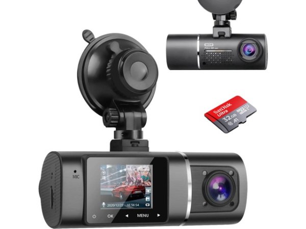Dual Dash Cam Hardwire Kit Included FHD 1080p+1080p Front Inside Cabin Car Camera Driving Recorder with Infrared Night Vision WDR G-Sensor Loop Recording for Taxi Rideshare - Newegg.com