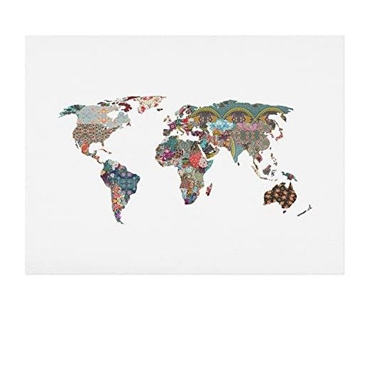 世界地图装饰挂画, 16 x 20