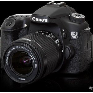 Canon EOS 70D 机身 + EF-S 18-135mm F3.5-5.6 镜头 + SD卡 + 照片打印机 + 相纸 + 相机包套装