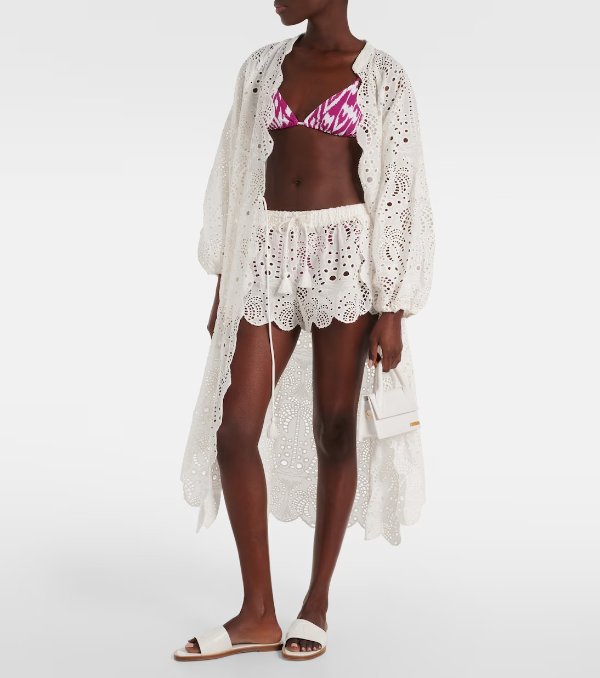 Laise broderie anglaise beach cover-up