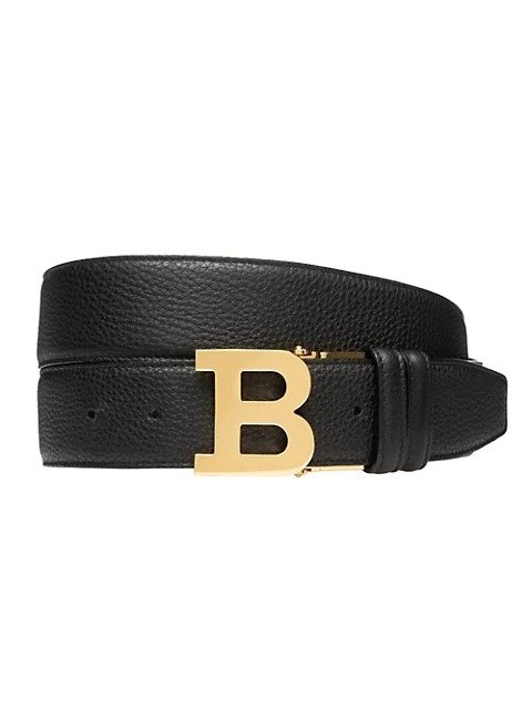 B Buckle Reversible Leather Belt