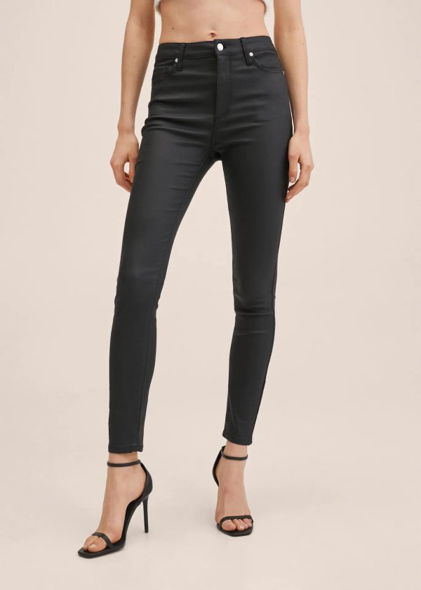 Skinny coated jeans - Women | Mango USA