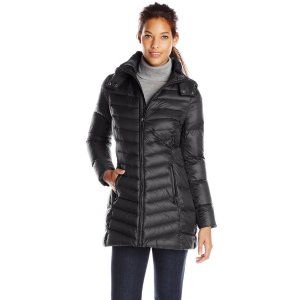 Tommy Hilfiger Women's Mid-Length Packable Down Coat with Hood @ Amazon.com