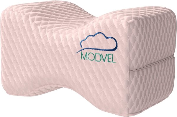 Orthopedic Knee Pillow | Memory Foam Cushion for Hip, Sciatica & Lower Back Pain Relief | Provides Support & Comfort (MV-104) (Pink)