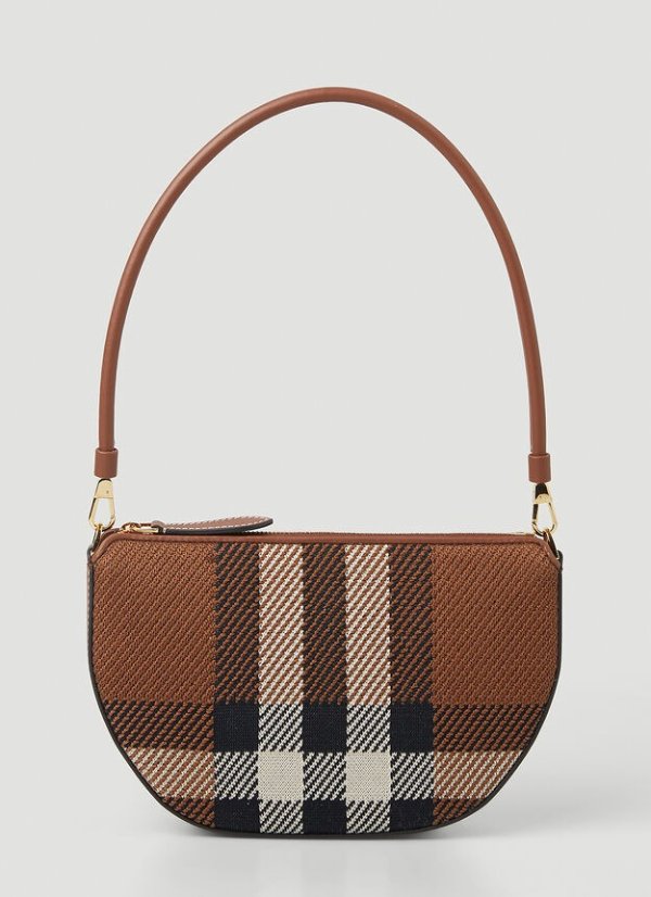 New Olympia Check Shoulder Bag in Brown