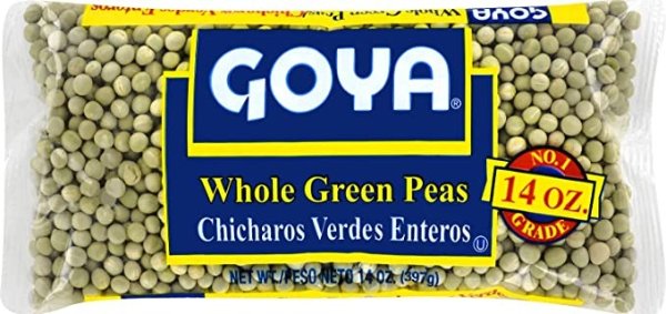 Dry Whole Green Peas, 14 oz