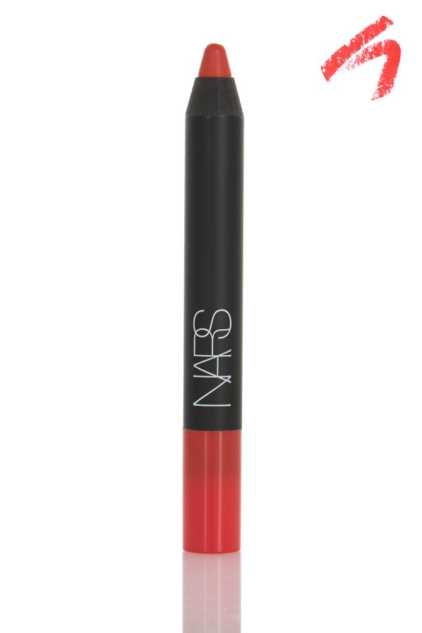 Velvet Matte Lip Pencil - Red Square - Bright Orange Red