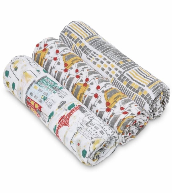 White Label Classic Swaddle Wraps, 3-Pack - City Living