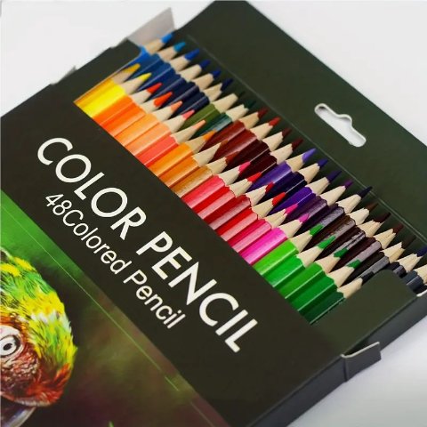 48色彩色铅笔