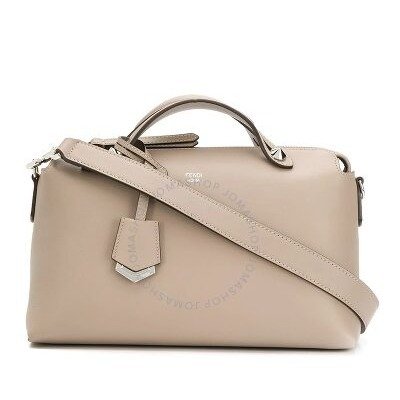 By The Way Beige Leather Boston Bag