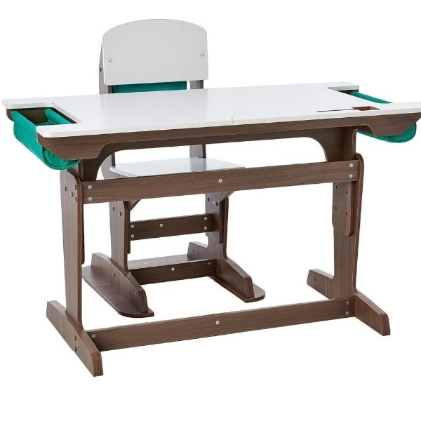 Grow Together Pocket Adjustable Desk & Chair Gray Ash