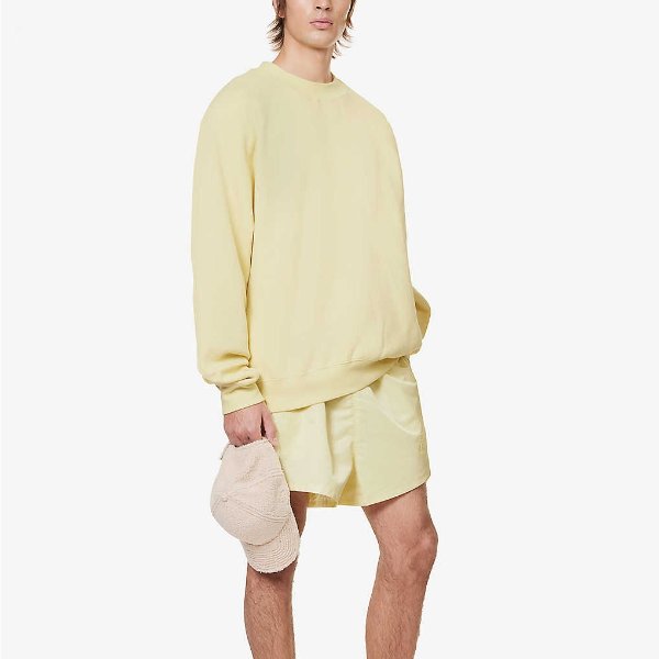 ESSENTIALS brand-applique cotton-blend sweatshirt
