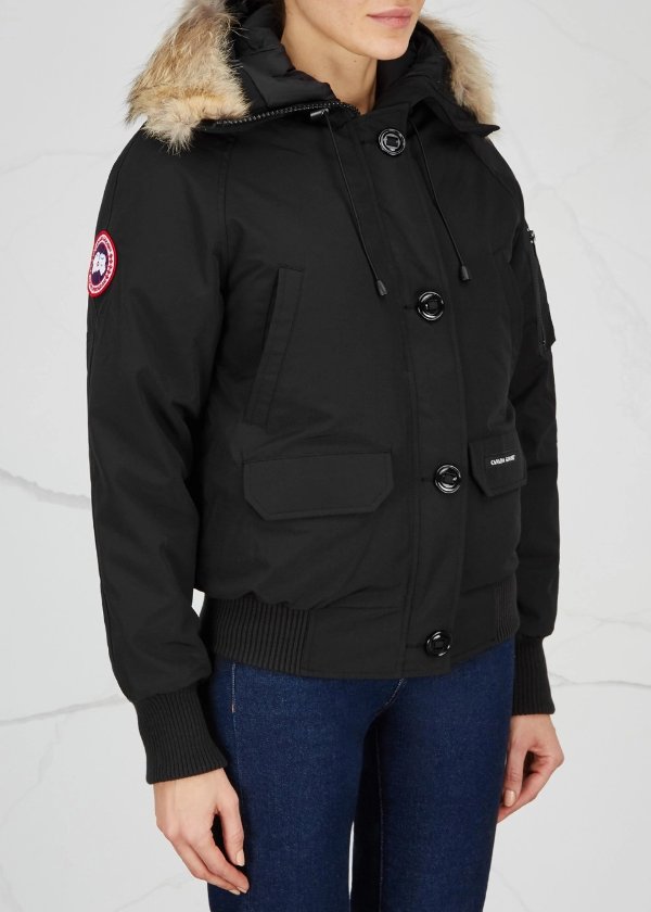 Chilliwack black fur-trimmed jacket