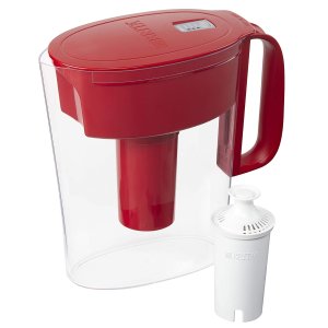 Brita Water Pitcher with 1 Filter, 5 Cup, Red