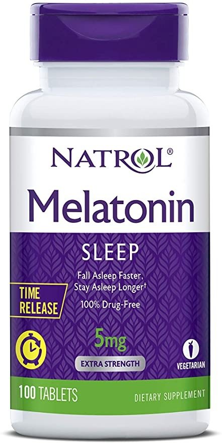 Melatonin Time Release Tablets, Helps You Fall Asleep Faster, Stay Asleep Longer, Faster Absorption, 100% Vegetarian, Extra Strength 5mg, 100 Count
