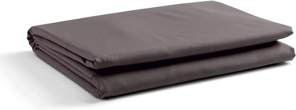 100% Cotton Percale Sheets King Size, 1 Flat Sheet- Crisp, Cool and Strong Bed Linen, Luxury Breathable Sheet, Charcoal