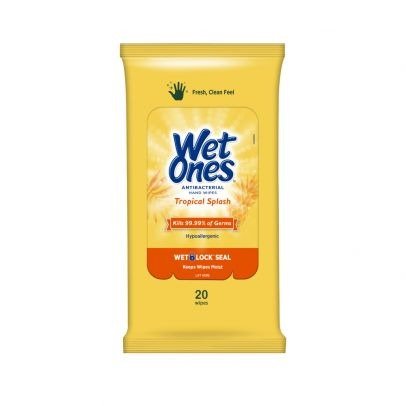 Citrus Antibacterial Hand Wipes, Tropical Splash - 20 ct