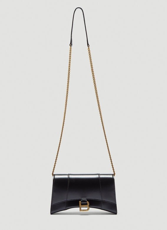 Hourglass Chain Bag in Black