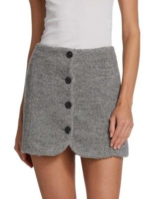 Wool Blend Blazer Skirt
