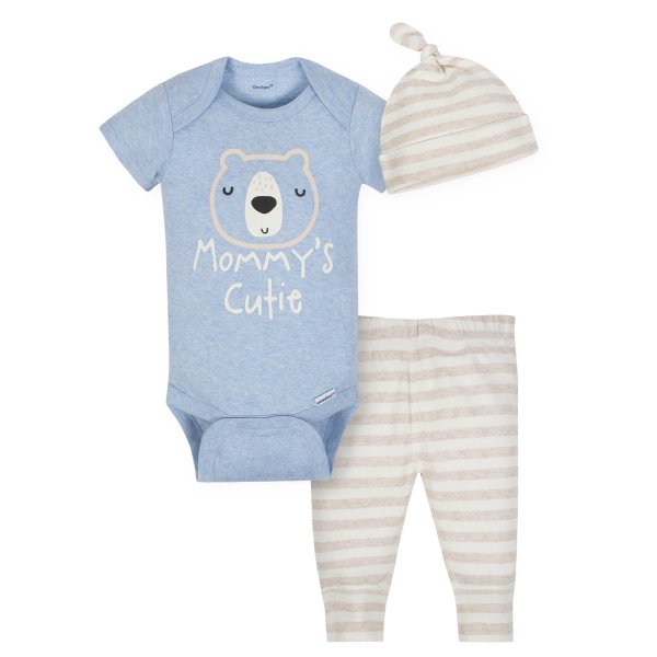 Baby Boy Organic Outfit Take Me Home, 3-Piece