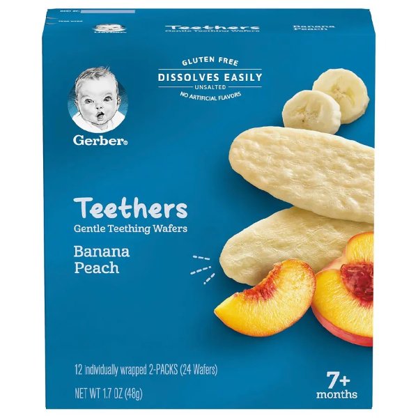 Teethers Wafers Banana Peach