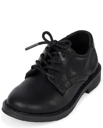 Toddler Boys Lace Up Faux Leather Dress Shoes | The Children's Place - BLACK