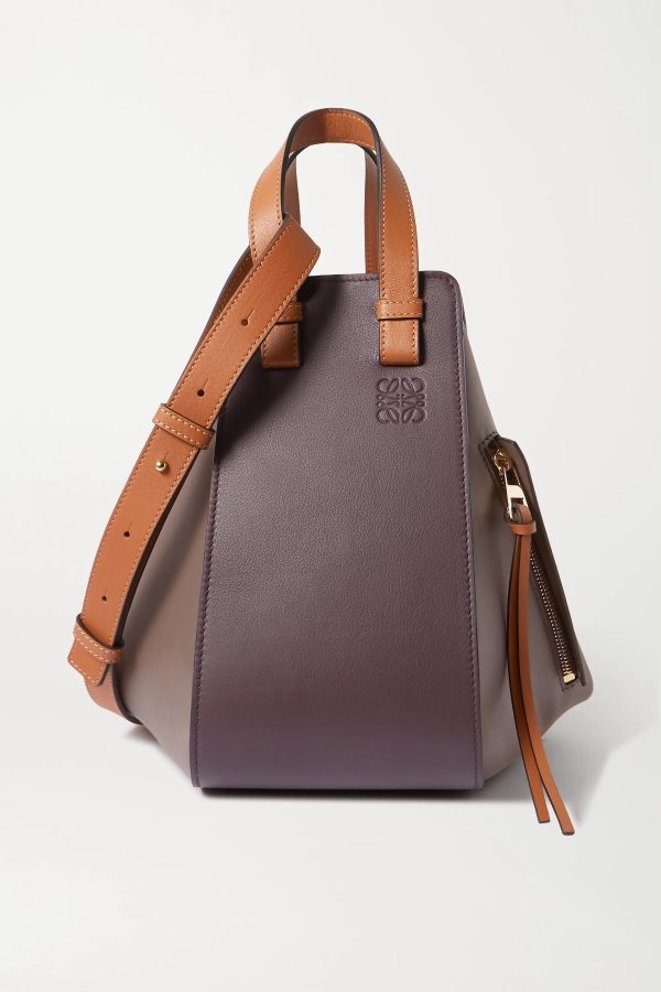 Hammock medium color-block leather shoulder bag