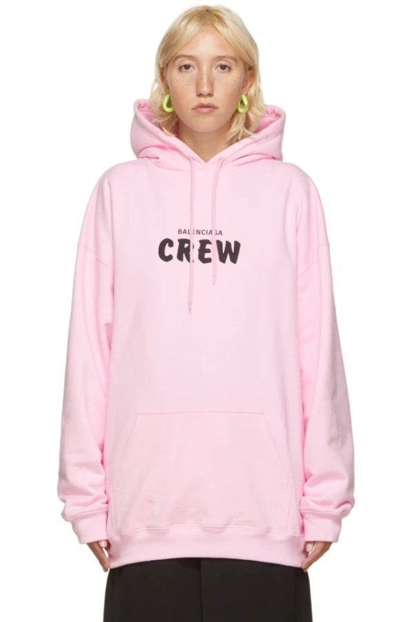 Pink 'Crew' Hoodie