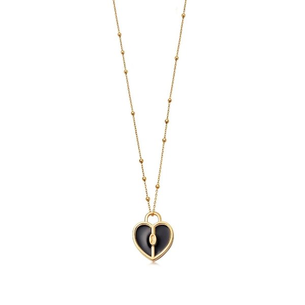 Engravable Heart Locket Necklace