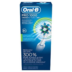 Oral-B White Pro 1000 Power Rechargeable Toothbrush Powered by Braun